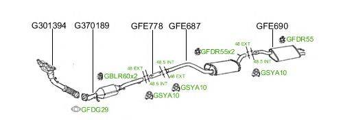 Система выпуска ОГ GT Exhaust 632