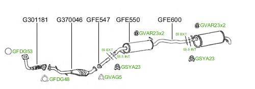 Система выпуска ОГ GT Exhaust 686