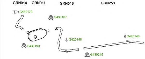 Система выпуска ОГ GT Exhaust 9151