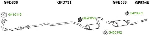 Система выпуска ОГ GT Exhaust 9396