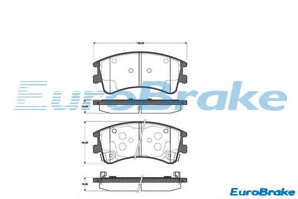 Комплект тормозных колодок, дисковый тормоз EUROBRAKE 5501223245