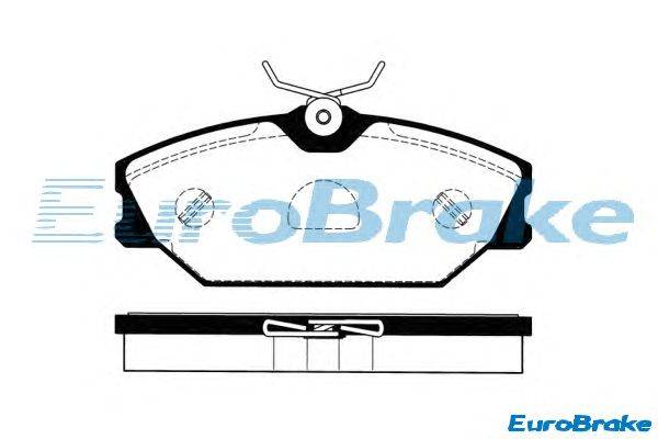 Комплект тормозных колодок, дисковый тормоз EUROBRAKE 5501223946