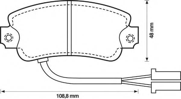 Комплект тормозных колодок, дисковый тормоз ALFA ROMEO 0060749739