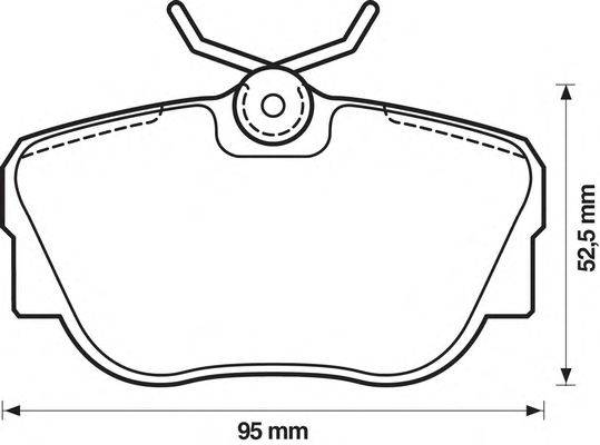 Комплект тормозных колодок, дисковый тормоз JURID 21173