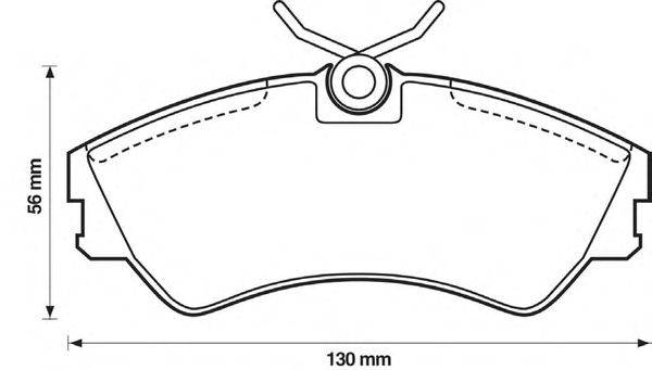 Комплект тормозных колодок, дисковый тормоз JURID 20124
