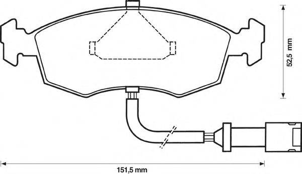 Комплект тормозных колодок, дисковый тормоз REMSA 17222