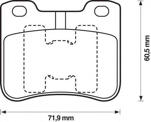 Комплект тормозных колодок, дисковый тормоз JURID 571912J