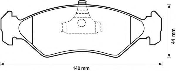 Комплект тормозных колодок, дисковый тормоз JURID 23102