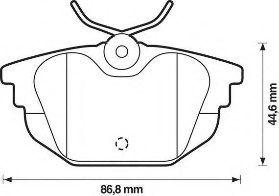 Комплект тормозных колодок, дисковый тормоз JURID 23177
