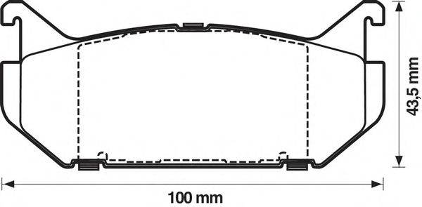 Комплект тормозных колодок, дисковый тормоз METZGER 181110