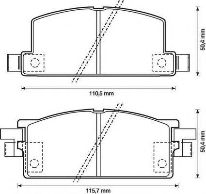 Комплект тормозных колодок, дисковый тормоз REMSA 215304