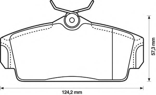 Комплект тормозных колодок, дисковый тормоз JURID 23093