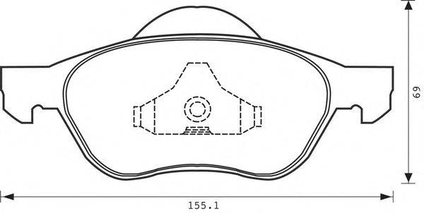 Комплект тормозных колодок, дисковый тормоз JURID 23248