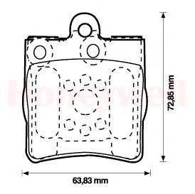 Комплект тормозных колодок, дисковый тормоз BENDIX 573093B