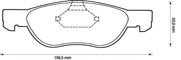 Комплект тормозных колодок, дисковый тормоз BENDIX 571973B