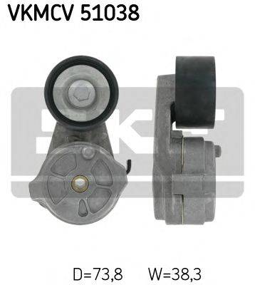 Натяжной ролик, поликлиновой  ремень SKF VKMCV 51038