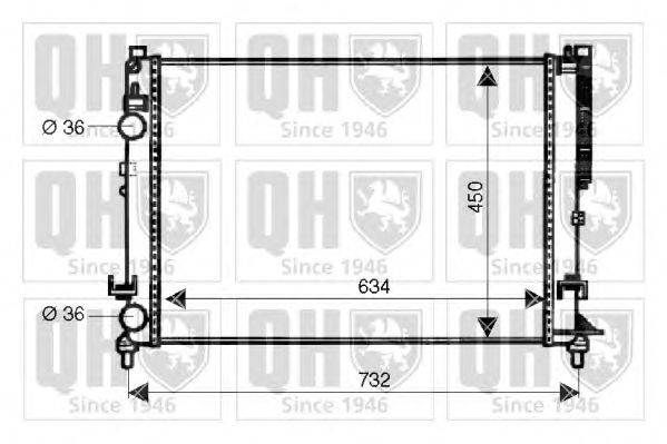 Радиатор, охлаждение двигателя QUINTON HAZELL QER1981