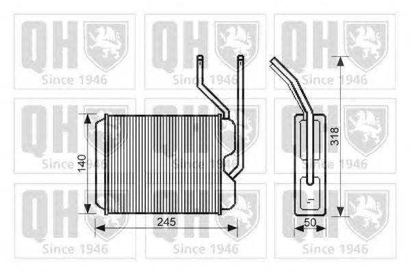 Теплообменник, отопление салона QUINTON HAZELL QHR2070