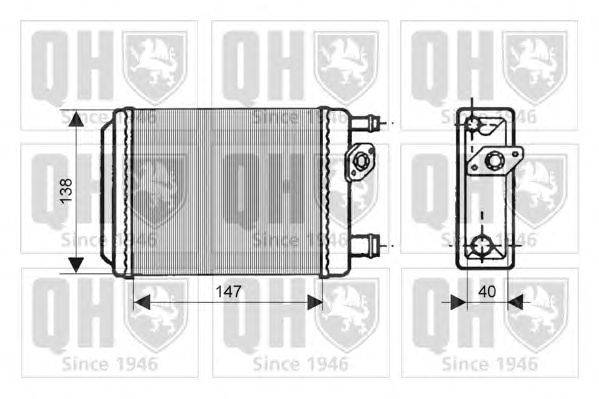 Теплообменник, отопление салона QUINTON HAZELL QHR2075