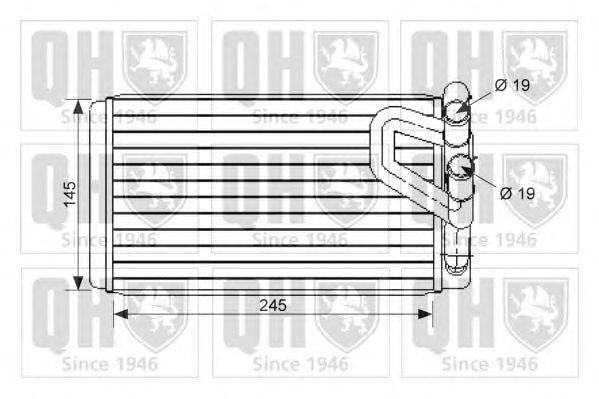 Теплообменник, отопление салона QUINTON HAZELL QHR2254