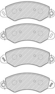 Комплект тормозных колодок, дисковый тормоз FERODO FVR1774