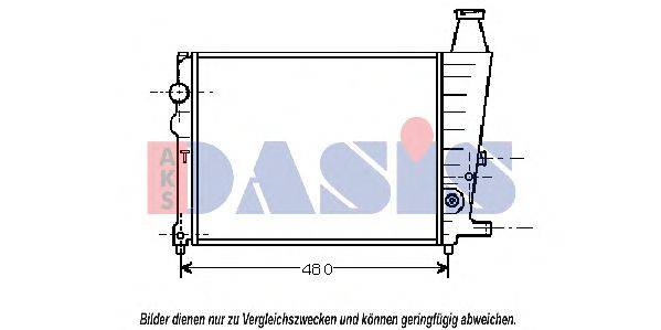 Радиатор, охлаждение двигателя AKS DASIS 060080N