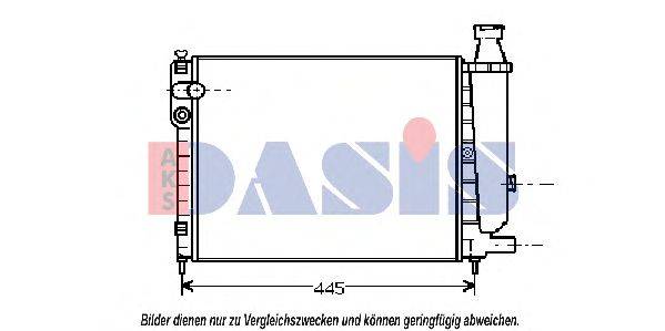 Радиатор, охлаждение двигателя AKS DASIS 01033039