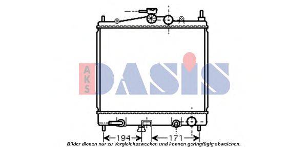 Радиатор, охлаждение двигателя AKS DASIS 070127N