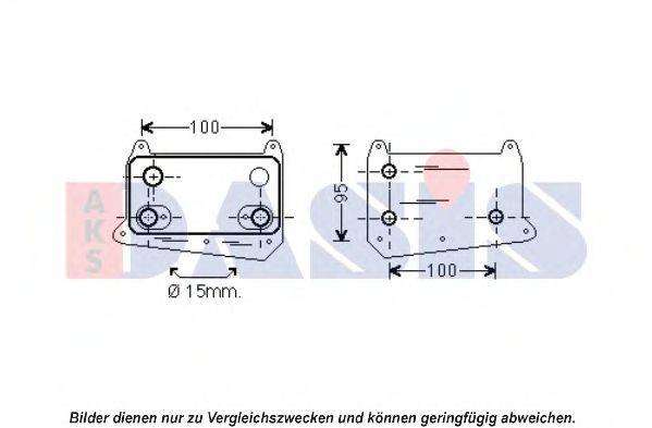 масляный радиатор, двигательное масло AKS DASIS 136012N