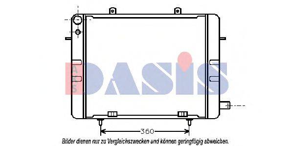 Радиатор, охлаждение двигателя AKS DASIS OL2044
