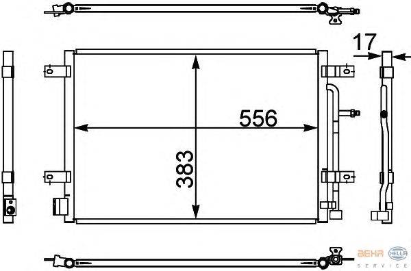 Конденсатор, кондиционер HELLA 8FC 351 302-441