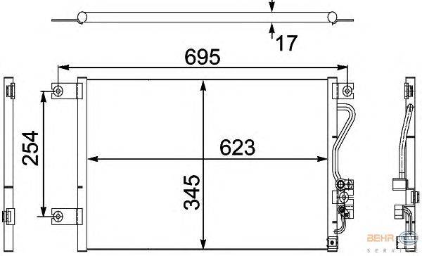 Конденсатор, кондиционер HELLA 8FC351304211