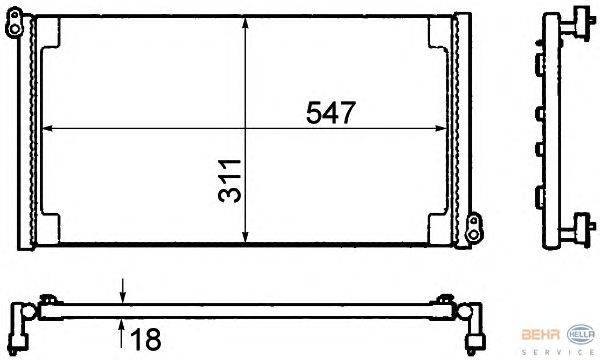 Конденсатор, кондиционер HELLA 8FC 351 304-301