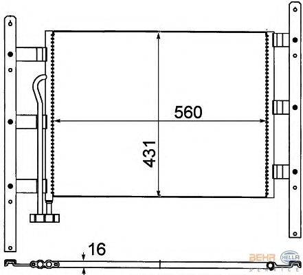 Конденсатор, кондиционер HELLA 8FC351306061