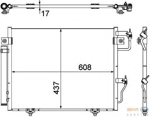 Конденсатор, кондиционер HELLA 8FC 351 307-371