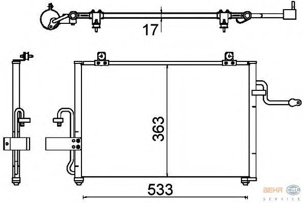 Конденсатор, кондиционер HELLA 8FC 351 310-731