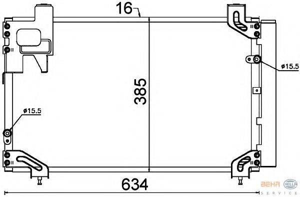 Конденсатор, кондиционер HELLA 8FC 351 318-751