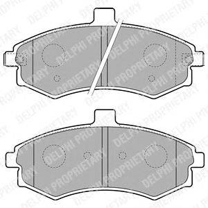 Комплект тормозных колодок, дисковый тормоз DELPHI LP1788