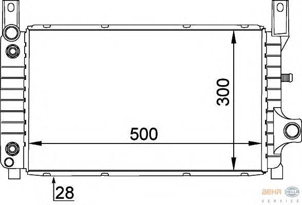 Радиатор, охлаждение двигателя HELLA 8MK 376 716-031