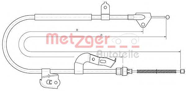 Трос, стояночная тормозная система METZGER 104510