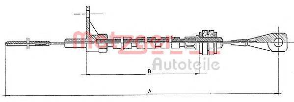 Тросик газа METZGER 11.065