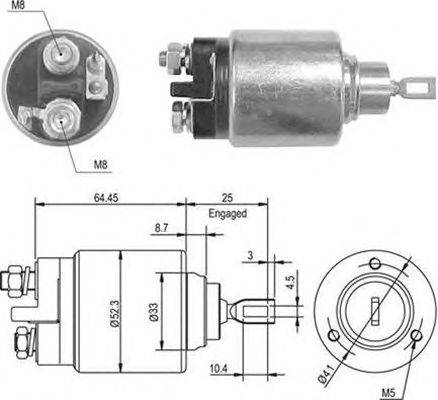 Тяговое реле, стартер MAGNETI MARELLI 940113050011