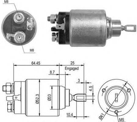 Тяговое реле, стартер MAGNETI MARELLI 940113050012