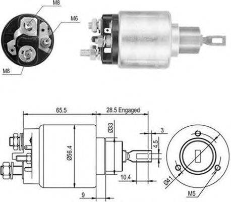 Тяговое реле, стартер MAGNETI MARELLI 940113050046