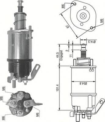 Тяговое реле, стартер MAGNETI MARELLI 940113050158