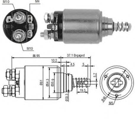 Тяговое реле, стартер MAGNETI MARELLI 940113050189