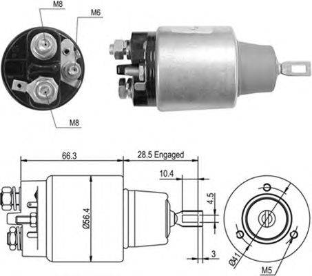 Тяговое реле, стартер MAGNETI MARELLI 940113050447