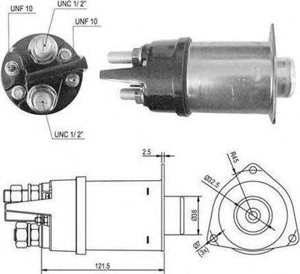 Тяговое реле, стартер MAGNETI MARELLI 940113050493