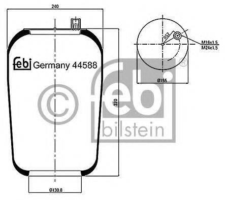 Кожух пневматической рессоры FEBI BILSTEIN 44588