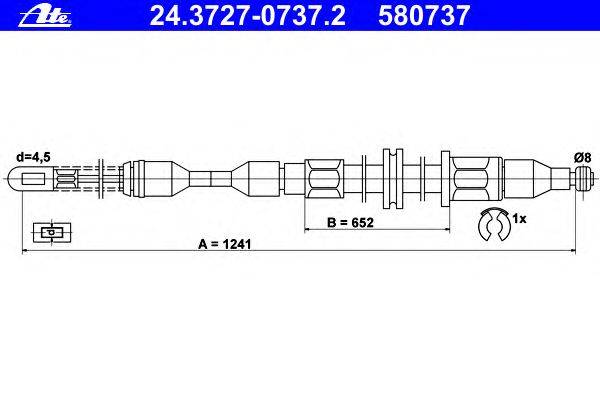 Трос, стояночная тормозная система PAGID 61218